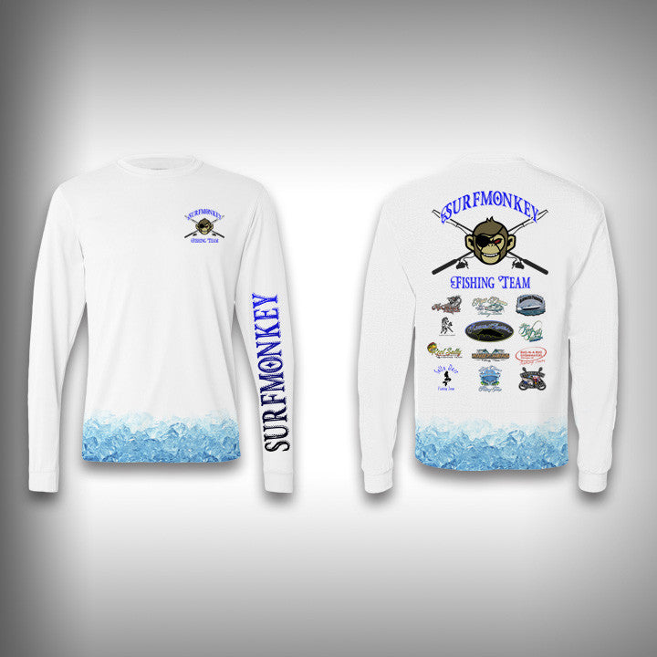 Team Surfmonkey Fishing Shirt - SurfMonkey - Performance Shirts - Fishing Shirt 2x - Large / White