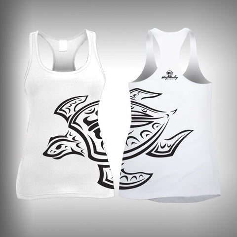 Tribal Turtle Wrap - Womens Tank Top - SurfmonkeyGear
 - 1