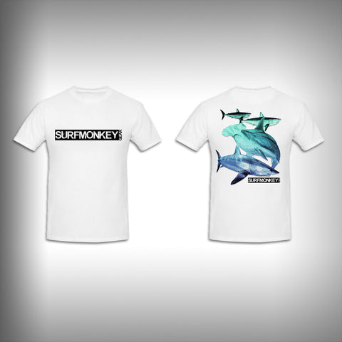 Unisex Short Sleeve Tshirt Custom Full Color Graphics - Shark Life - SurfmonkeyGear
