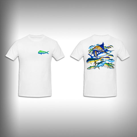 Unisex Short Sleeve Tshirt Custom Full Color Graphics - Sport Fishing - SurfmonkeyGear
