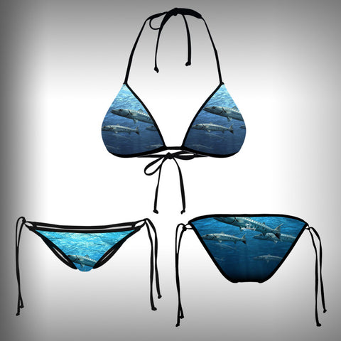 Monkinis™ Custom Full color Bikini - Baracuda Top and Bottom - SurfmonkeyGear
 - 1