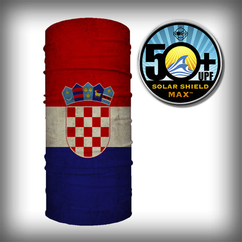 Monk Wrap Neck Gaiter - Face Mask - Bandana - Croatia Flag