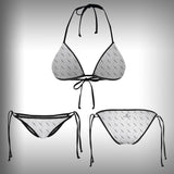 Monkinis™ Custom Full color Bikini - Diamond Plate Top and Bottom - SurfmonkeyGear
 - 1