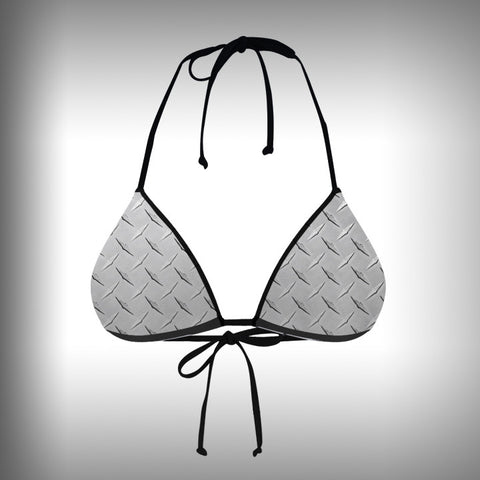 Monkinis™ Custom Full color Bikini - Diamond Plate Top and Bottom - SurfmonkeyGear
 - 2