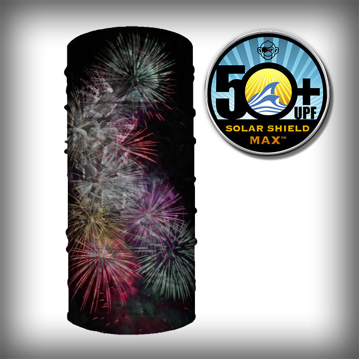 Monk Wrap Neck Gaiter - Face Mask - Bandana - Fireworks – SurfmonkeyGear