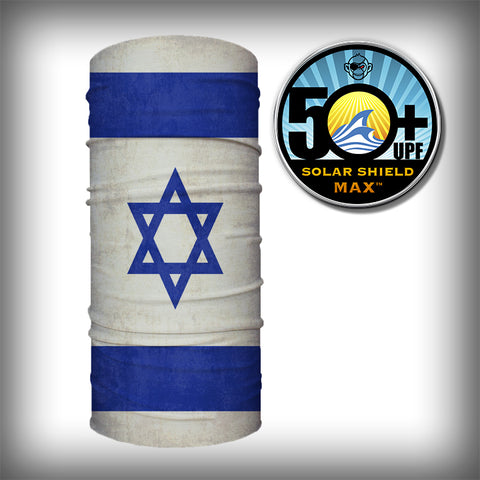 Monk Wrap Neck Gaiter - Face Mask - Bandana - Israel Flag