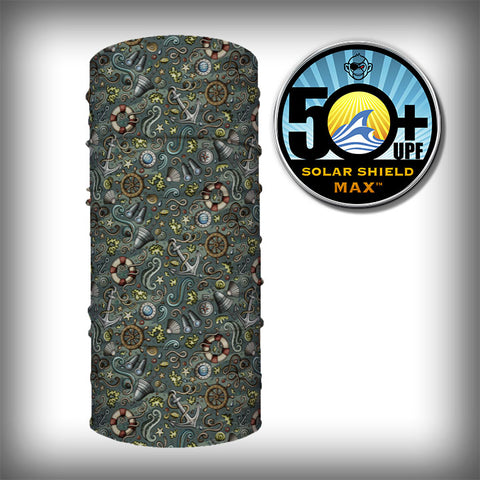 Monk Wrap Neck Gaiter - Face Mask - Bandana - Nautical Olive