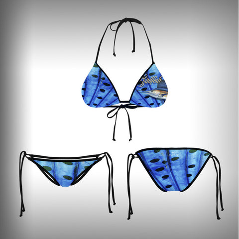 Monkinis™ Custom Full color Bikini - Sailfish Top and Bottom - SurfmonkeyGear
 - 1