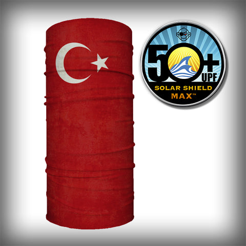 Monk Wrap Neck Gaiter - Face Mask - Bandana - Turkey Flag