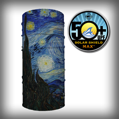 Monk Wrap Neck Gaiter - Face Mask - Bandana - Van Gogh Starry Night