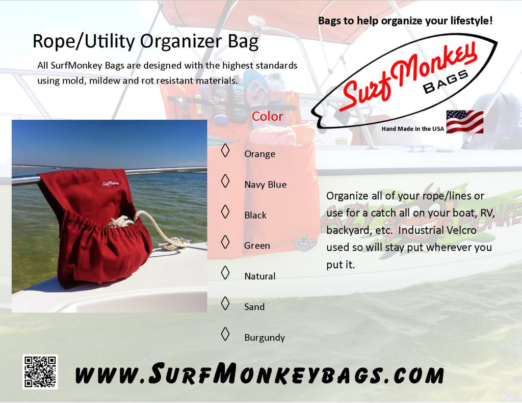 Utility Rope Bag Marine Rope Storage Utility Bag – SurfmonkeyGear