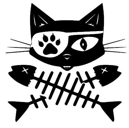 Cat Pirate Decal Sticker / Cat Decal - SurfmonkeyGear
