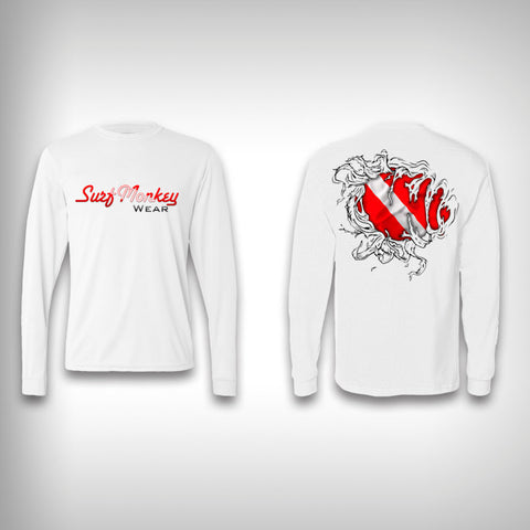 Torn Diver - Performance Shirt - Fishing Shirt - SurfmonkeyGear
 - 1
