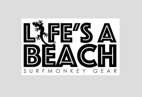 Surfmonkey Gear Decal Sticker - Lifes a Beach - SurfmonkeyGear
