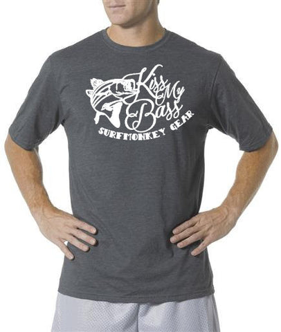 Performance Unisex Tshirt - Moisture Wicking, Odor Resistant - Kiss my Bass - SurfmonkeyGear
 - 1