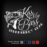 Performance Unisex Tshirt - Moisture Wicking, Odor Resistant - Kiss my Bass - SurfmonkeyGear
 - 2