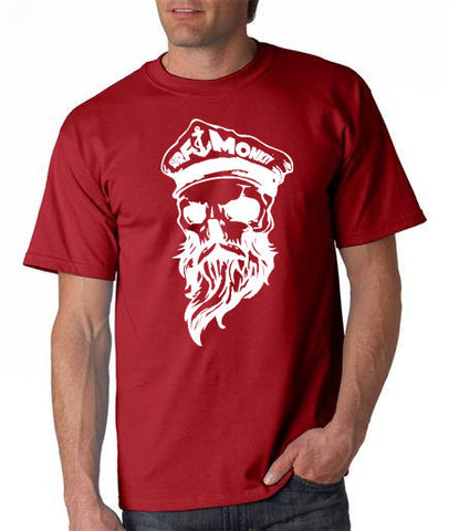 Unisex tshirt Mens tshirts - Cotton Tshirt - Ghost Skull TShirt - Marine Graphic Tee , Fishing Tshirt / TShirt Surfmonkey - SurfmonkeyGear
 - 1