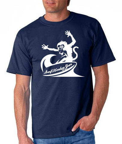 Unisex tshirt Mens tshirts - Cotton Tshirt - Surfing Monkey TShirt - Marine Graphic Tee , Fishing Tshirt / TShirt Surfmonkey - SurfmonkeyGear
 - 1