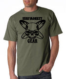 Unisex tshirt Mens tshirt - Cotton Tshirt - Skull Surfing TShirt - Skull Graphic Tee , Fishing Tshirt / TShirt Surfmonkey - SurfmonkeyGear
 - 1