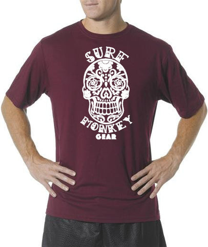 Performance Unisex Tshirt - Moisture Wicking, Odor Resistant - Sugar Skull - SurfmonkeyGear
 - 1