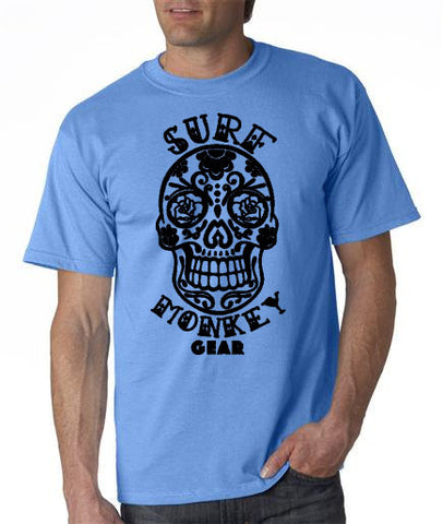 Unisex tshirt mens tshirt - Cotton Tshirt - Sugar Skull TShirt - Sugar Skull Graphic Tee , Fishing Tshirt / TShirt Surfmonkey - SurfmonkeyGear
 - 1