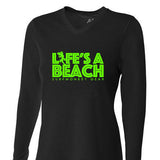 Womens Tri-blend Performance Shirt - Life's a Beach - SurfmonkeyGear
 - 1