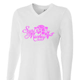 Womens Tri-blend Performance Shirt - Hibiscus - SurfmonkeyGear
 - 1