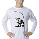 Long Sleeve Unisex Performance Tri-Blend Shirt - Eat Sleep Fish - SurfmonkeyGear
 - 1