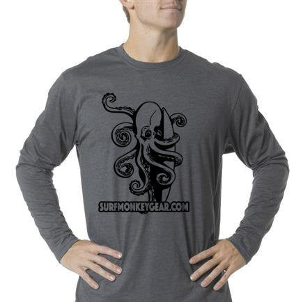 Long Sleeve Unisex Performance Tri-Blend Shirt - Octopus - SurfmonkeyGear
 - 1