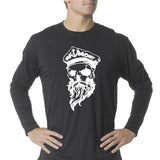 Long Sleeve Unisex Performance Tri-Blend Shirt - Ghost Skull - SurfmonkeyGear
 - 1
