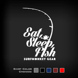 Long Sleeve Unisex Performance Tri-Blend Shirt - Eat Sleep Fish - SurfmonkeyGear
 - 2