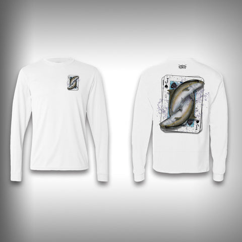 Jack of Spades Amberjack - Poker - Solar Performance Long Sleeve Shirts - Fishing Shirt - SurfmonkeyGear
