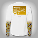 Brown Trout Scale Sleeve Shirt -  SurfMonkey - Performance Shirts - Fishing Shirt