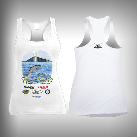 First Timers Fishing Team Womens Performance Tank Top