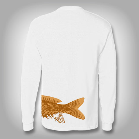 Fish Wrap Shirt - Carp - Performance Shirts - Fishing Shirt Medium / White