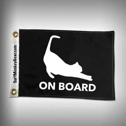 Cat On Board Flag - Marine Flag - Boat Flag - SurfmonkeyGear
 - 1