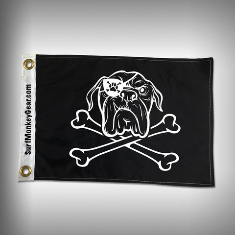 Dog Pirate Flag - Bull Dog Pirate Flag - SurfmonkeyGear
 - 1