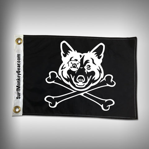 Dog Pirate Flag - Corgi Pirate Flag - SurfmonkeyGear
 - 1