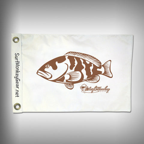 Fish Tournament Flag - Grouper - Marine Grade - Boat Flag - SurfmonkeyGear
