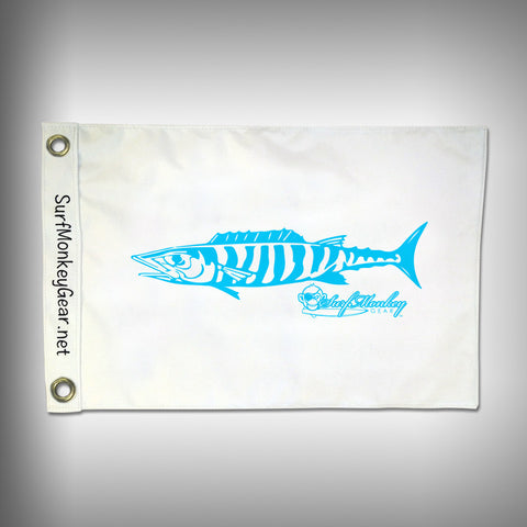 Fish Tournament Flag - Wahoo - Marine Grade - Boat Flag - SurfmonkeyGear
