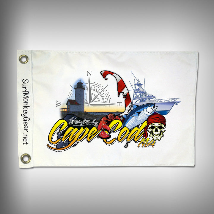 Cape Cod Flag Valance Cape Cod Flag - Marine Grade - Boat Flag – SurfmonkeyGear