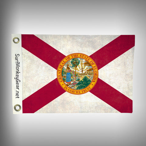 Grunge Florida Flag - Marine Grade - Boat Flag - 12x18