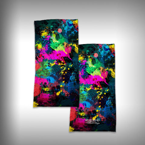 Monk Wrap Neck Gaiter - Face Shield - Bandana - Paint Splatter - SurfmonkeyGear
