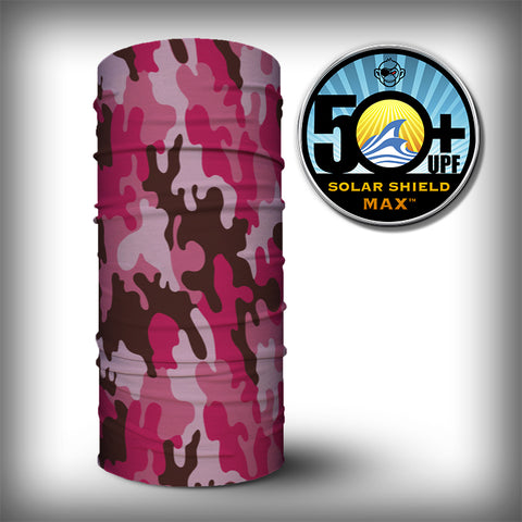 Monk Wrap Neck Gaiter - Face Mask - Bandana - Pink Camo