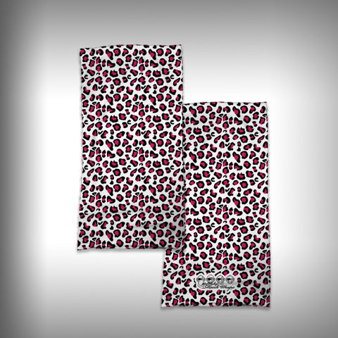 Monk Wrap Neck Gaiter - Face Shield - Bandana - Pink Leopard - SurfmonkeyGear
