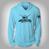 Surfmonkey Gear Performance Solar Hoodie Shirt - SM Logo Rods