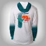 Surfmonkey Gear Fish Headzies™ Performance Solar Hoodie Shirt - Mermaid