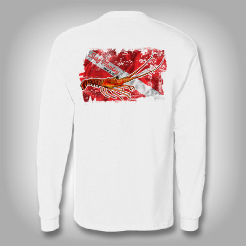 Spiny Lobster Dive Flag - Performance Shirt - Fishing Shirt