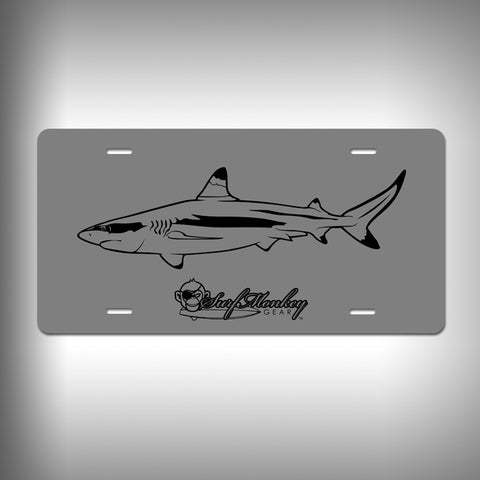 Shark Custom License Plate / Vanity Plate with Custom Text and Graphics Aluminum - SurfmonkeyGear
