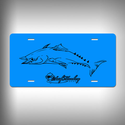 King Fish Custom License Plate / Vanity Plate with Custom Text and Graphics Aluminum - SurfmonkeyGear
